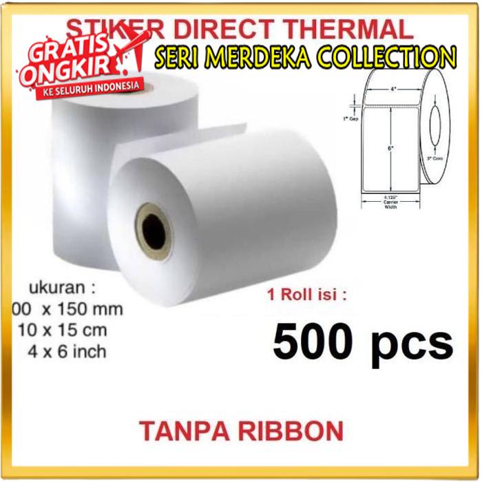 

LABEL BARCODE 100 X 150 MM STICKER DIRECT THERMAL BERKUALITAS