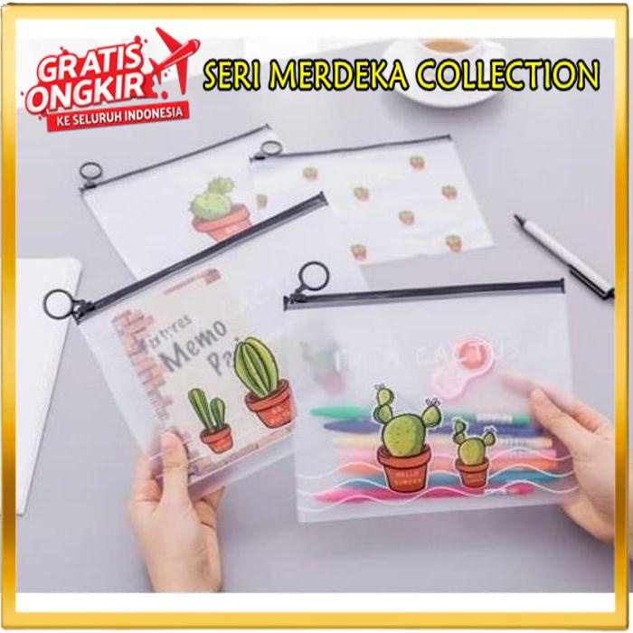 

KOREAN CASTUS PVC TRANSPARANT STATIONERY A5 FILE FOLDER PROMO TERBARU