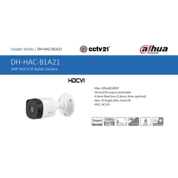 Paket Cctv Dahua 6Ch 6 Kamera Full Hd 2Mp Harga Cctv21