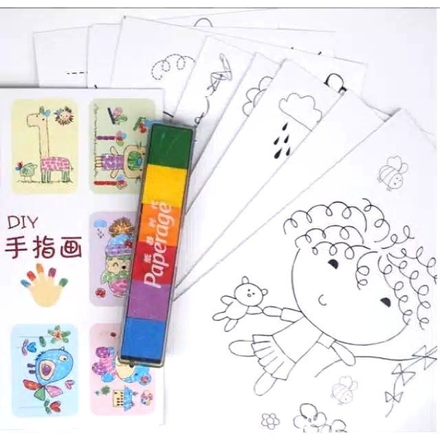 

Best Seller Set Alat Melukis Paintmate Washable Finger Paint Cat Air Jari Anak
