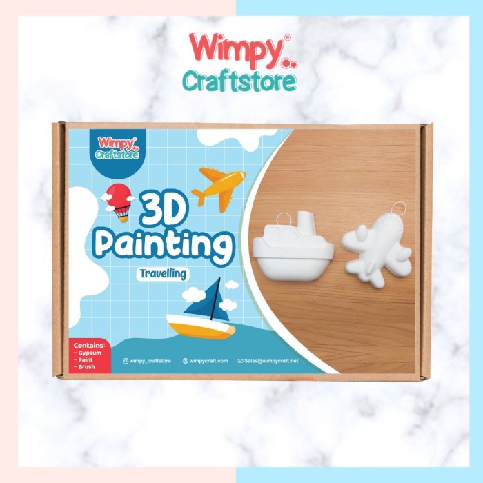

Best Seller Wimpy Craft Kit 3D Painting Gypsum Painting Art Set Melukis Anak