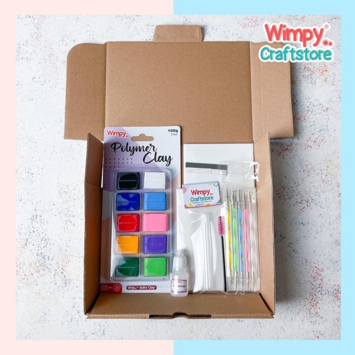 

Best Seller Paket Wimpy Polymer Clay Starter Kit Art Set Paket Kerajinan Polymer