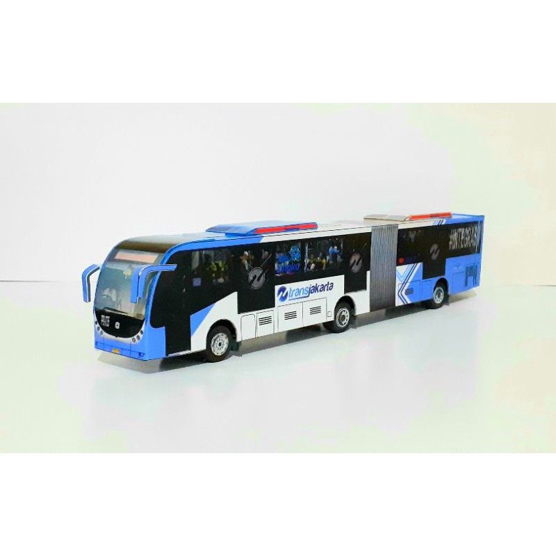 Miniatur Bus Transjakarta Gandeng Zhontong Bus
