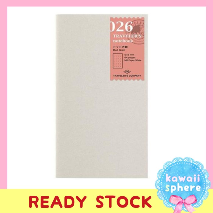 

Midori Travelers Notebook Regular Size Dot Grid Refill 026 Ready