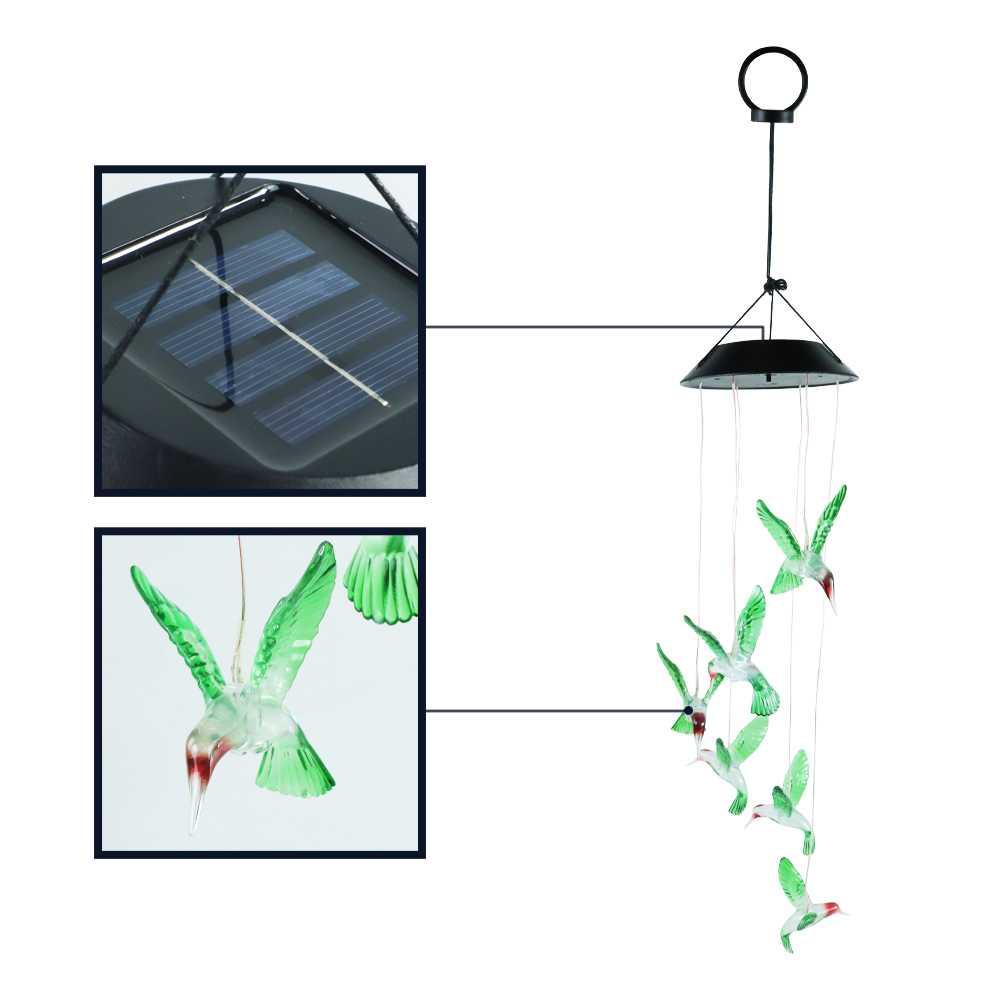 Hansoland Lampu Gantung Hias Outdoor Solar Power Waterproof Wind Chime - HOL1895