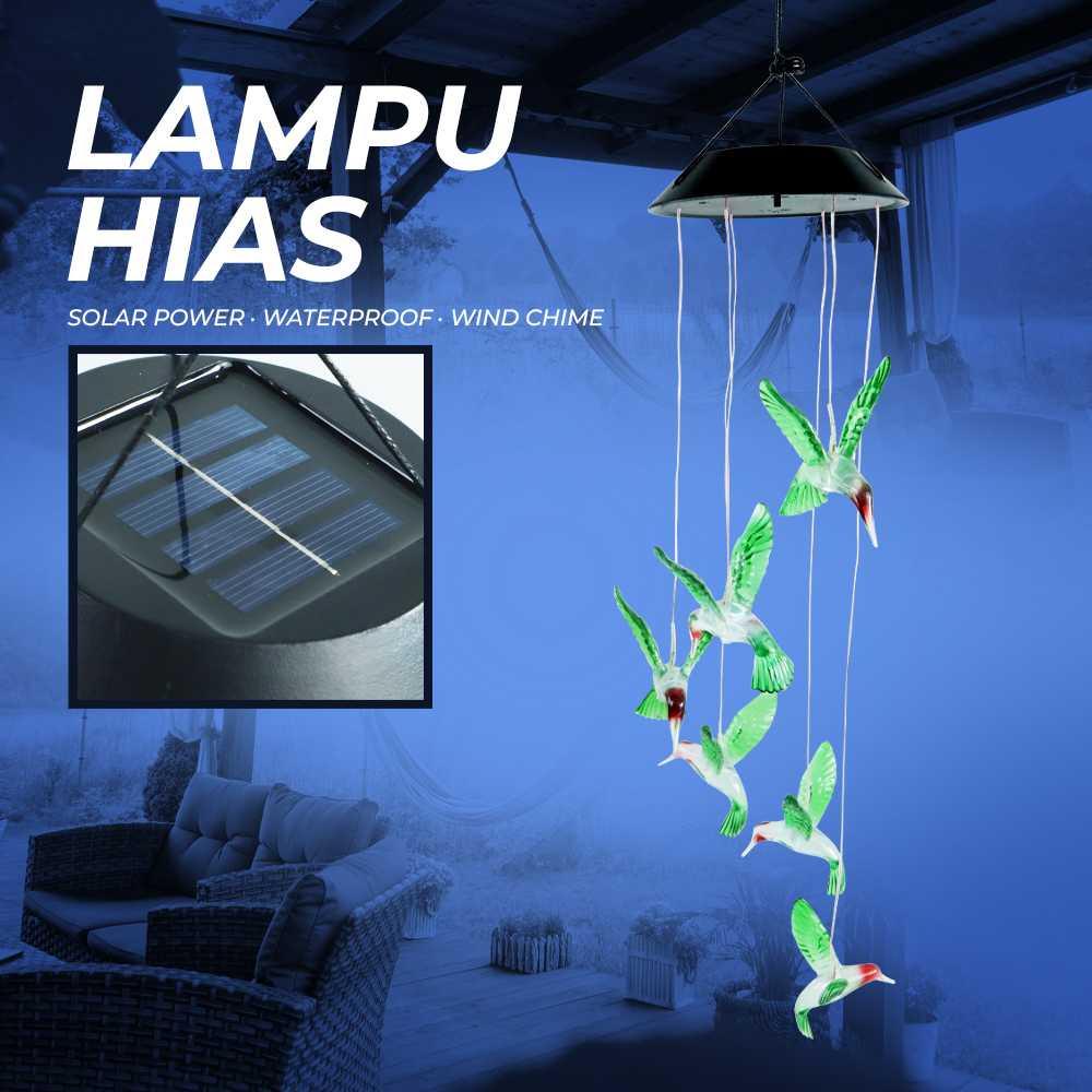 Hansoland Lampu Gantung Hias Outdoor Solar Power Waterproof Wind Chime - HOL1895