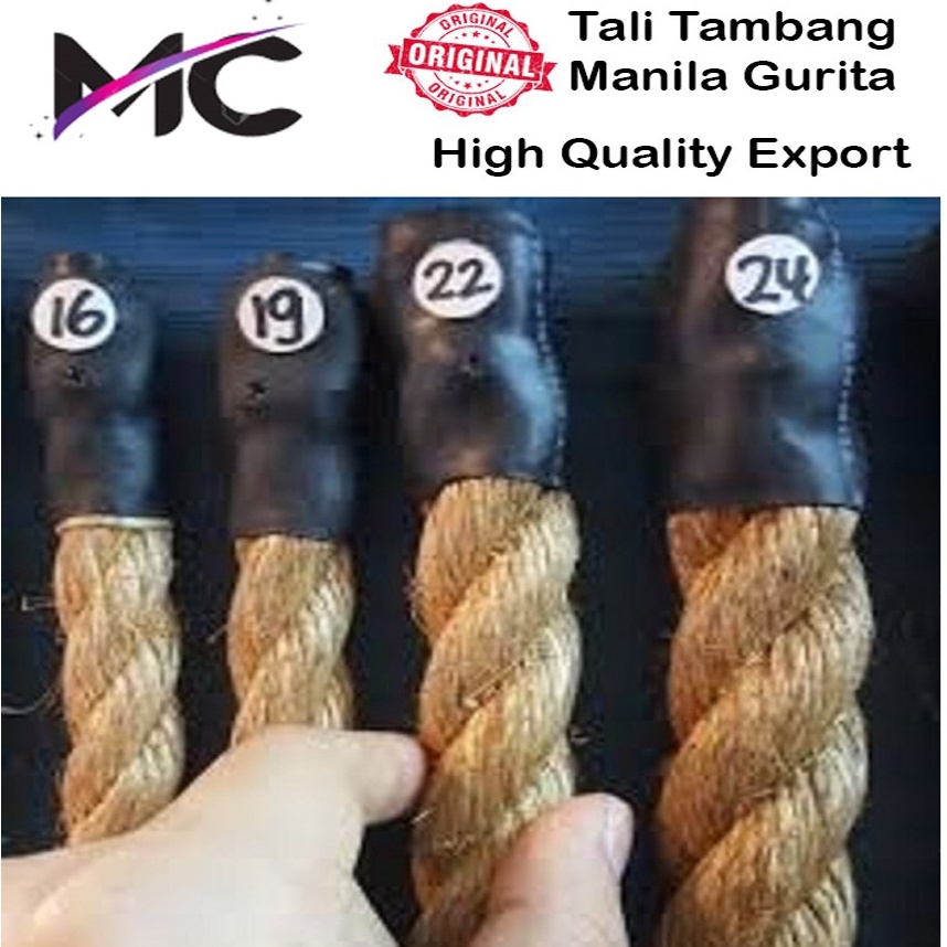 

Big sale Tali Tambang Besar 22mm 24mm Permeter Tampar Manila Goni Dadung Coklat Kapal Outbound Lomba Tarik RZ9