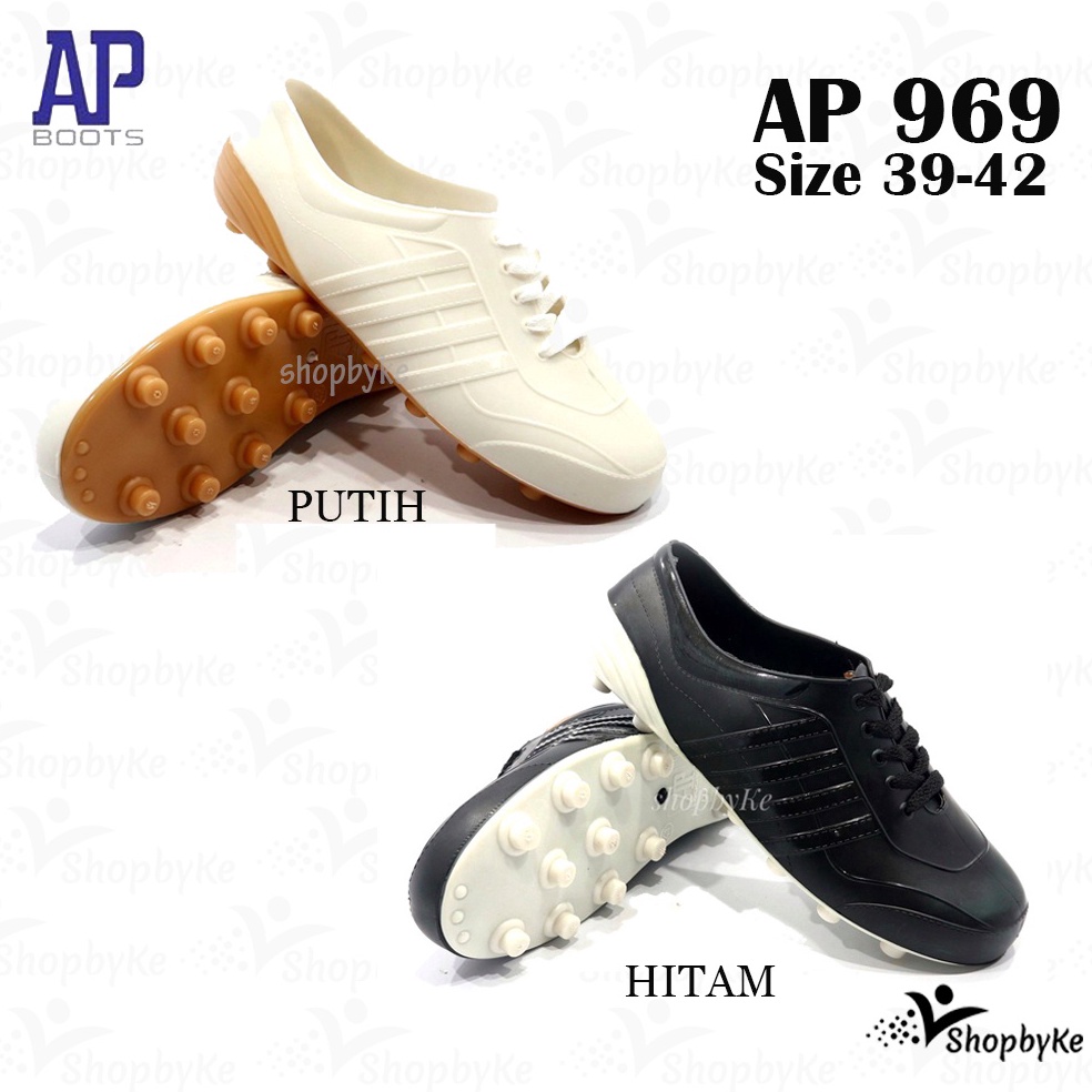 SIAP KIRIM| Sepatu Karet merk AP Boots Multi Fungsi- AP PUL BOLA 969 HITAM- AP PUL BOLA 969 PUTIH - 