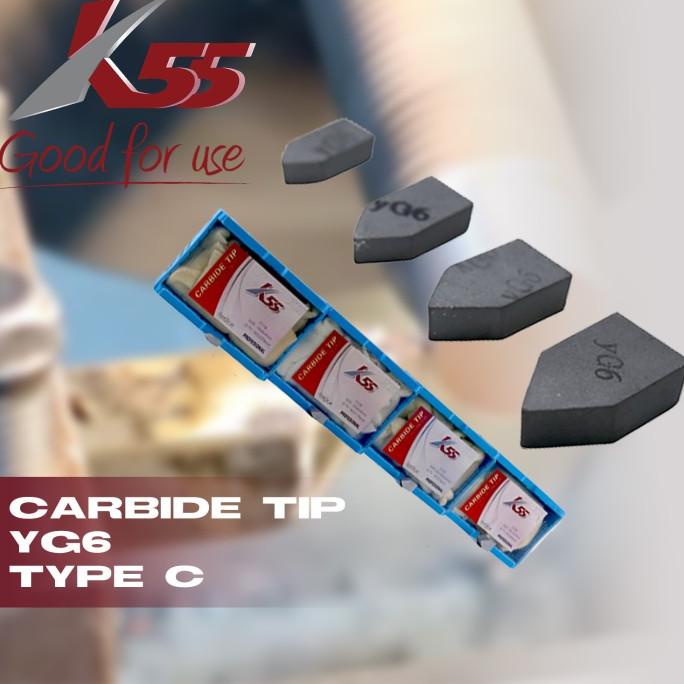Diskon K55 Mata Widia Tipe C Pahat Bubut Milling Bor - CARBIDE TIP C TYPE msto79 Segera Dapatkan