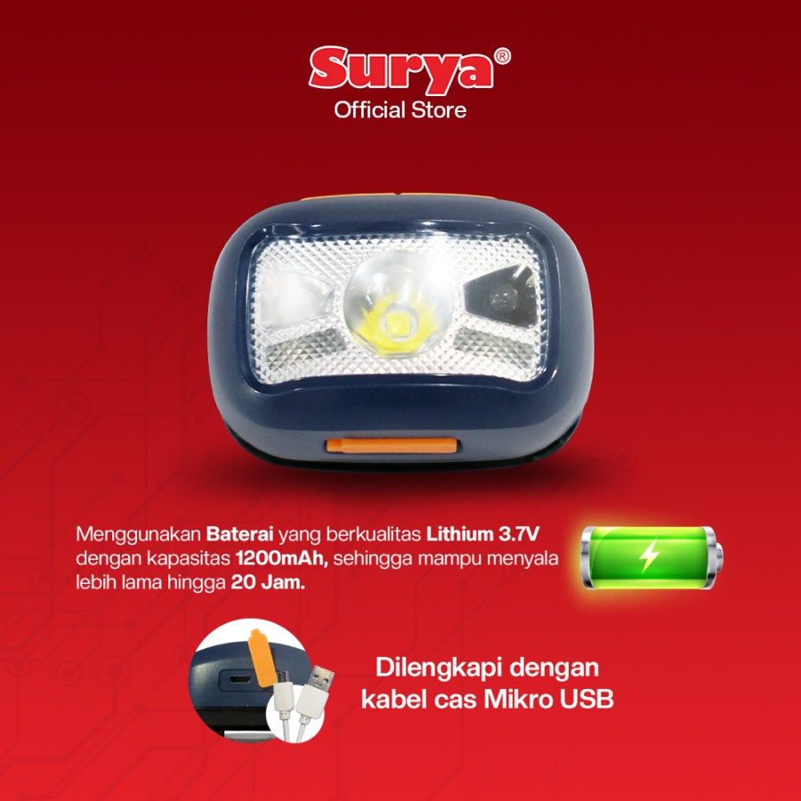 Senter Kepala 10 watt Surya SYH L105C L 105C