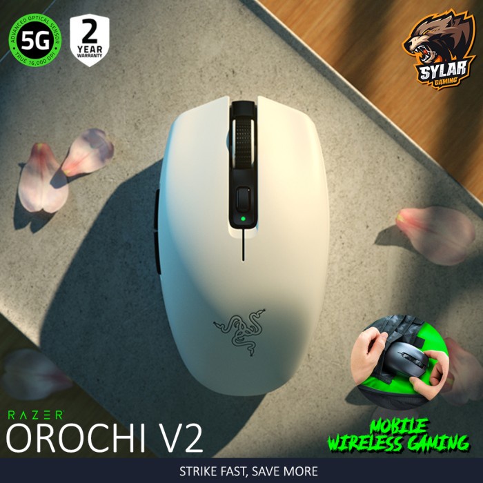 Razer Orochi V2 White Mobile Wireless Gaming Mouse