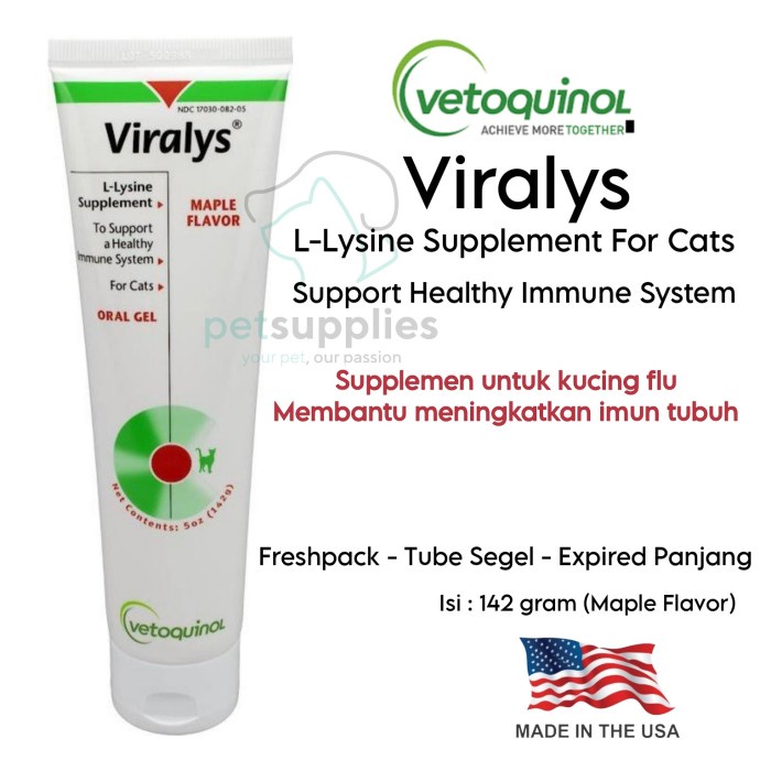 Terlaris Vitamin Kucing Tambah Nafsu Makan Dan Imunitas, Viralys By Vetoquinol