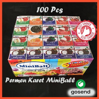 

Ready Stok.. Permen Karet Miniball Box Isi 100 Kotak Permen Jadul Bubblegum Buah LCY