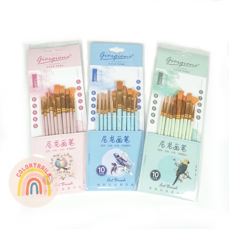 

Giorgione Brush Bird Series 10 Pcs Set G-188 Kuas Lukis