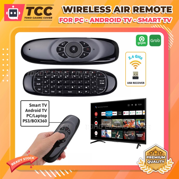 Wireless Air Remote Mouse Keyboard Mini Remot Smart Tv Pc Ps3 Android