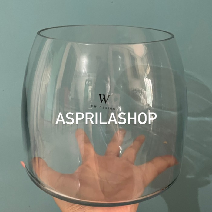 Vas Bunga Unik Kendi Diameter Besar Kaca Pot Bunga Bouquet Tinggi 14C