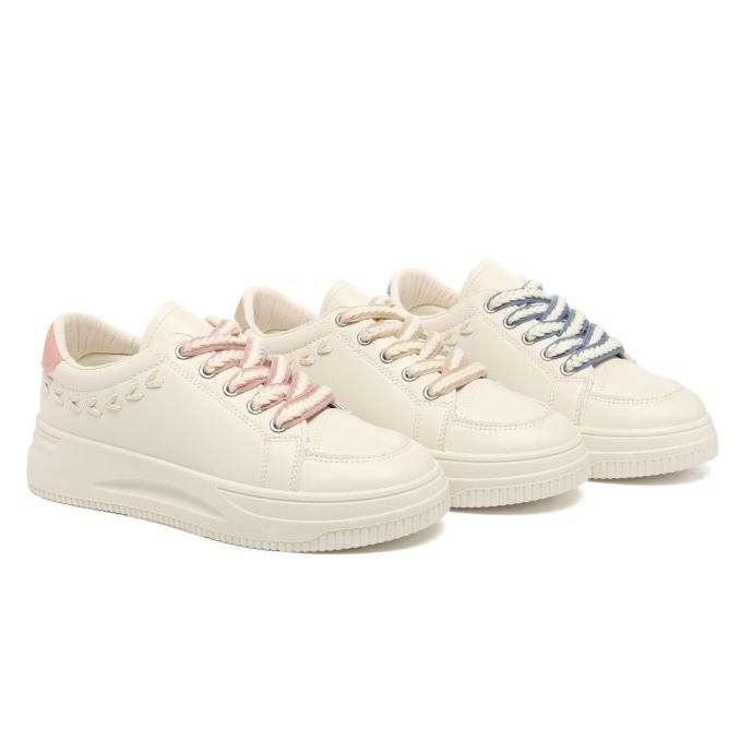 PVN Seola Sepatu Sneakers Wanita Import Sport Shoes Cream 279