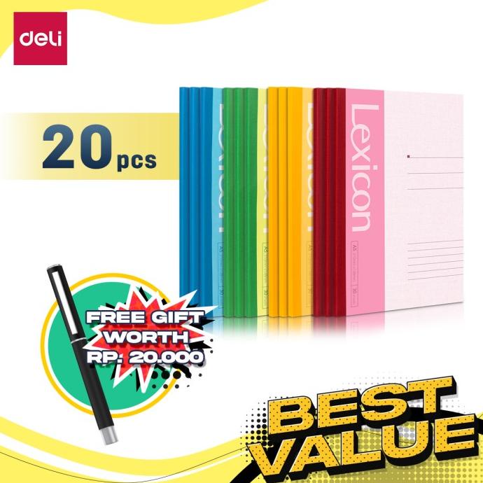 

Deli Combo Atk Ekonomis 20Pcs Buku Catatan 30-48Lbr Gratis Gelpen 795X