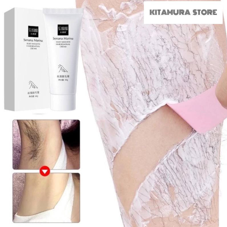 Murah Banget (Free Spatula) SENANA MARINA HAIR REMOVAL PERONTOK BULU KETIAK KAKI Perontok Bulu Ketia