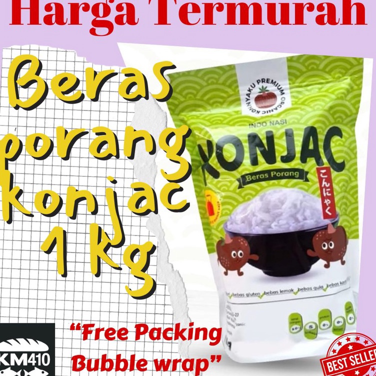 

⚡COD⚡ Beras Porang Merk Konjac Kemasan 1 Kg