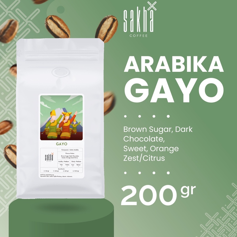 

❤[PROMO MURAH!!!]❤ Biji Kopi Bubuk Arabika Gayo Aceh Sumatra Arabica Coffee Beans Single Origin Grade 1 Coffe Roast Bean Espresso Dan Manual Brew Roaster 200 Gram Sakha Roastery