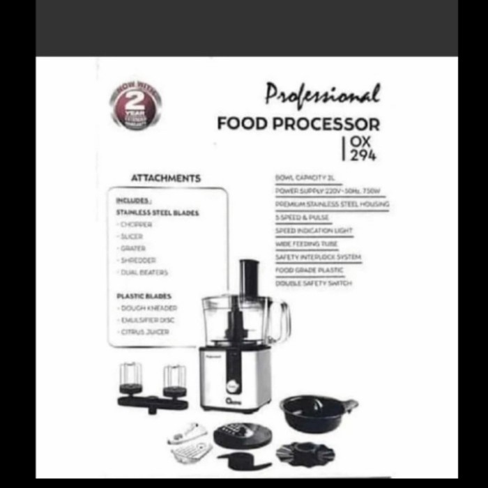 Oxone Food Processor Ox-294