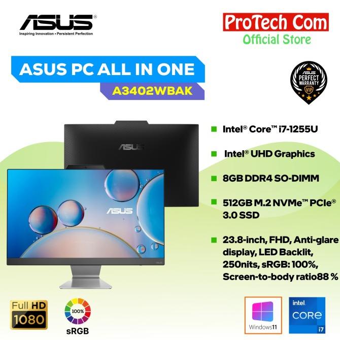 ASUS PC ALL IN ONE A3402WBAK-BA785W i7-1255U 8GB 512GB 23,8" FHD W11