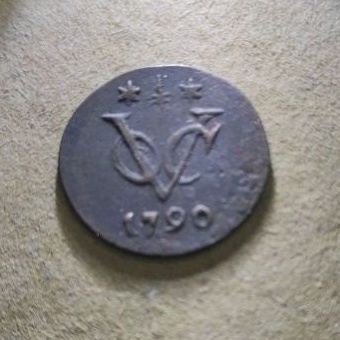 Koin Voc 1/2 Duit Tahun 1790 Gelderland Rare