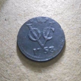 Koin Voc 1/2 Duit Tahun 1753 Utrecht Rare 1