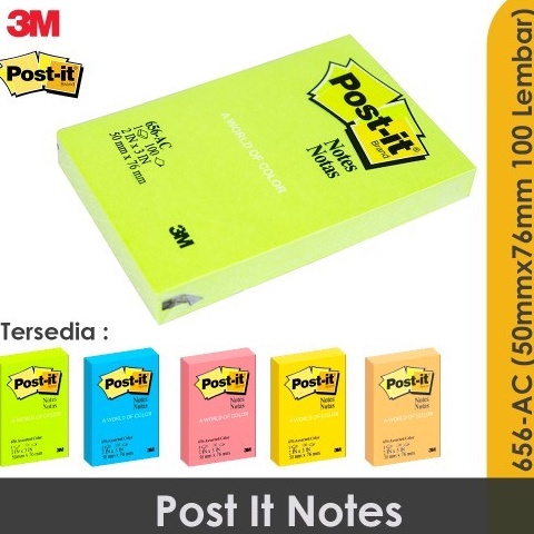 

[FW9] 3M Post-It Sticky Notes 656-1 100 Sheets 2x3 inch 90