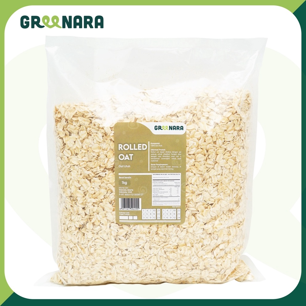 

➬ PROMO Rolled Oat Natural 1kg / Regular ₨