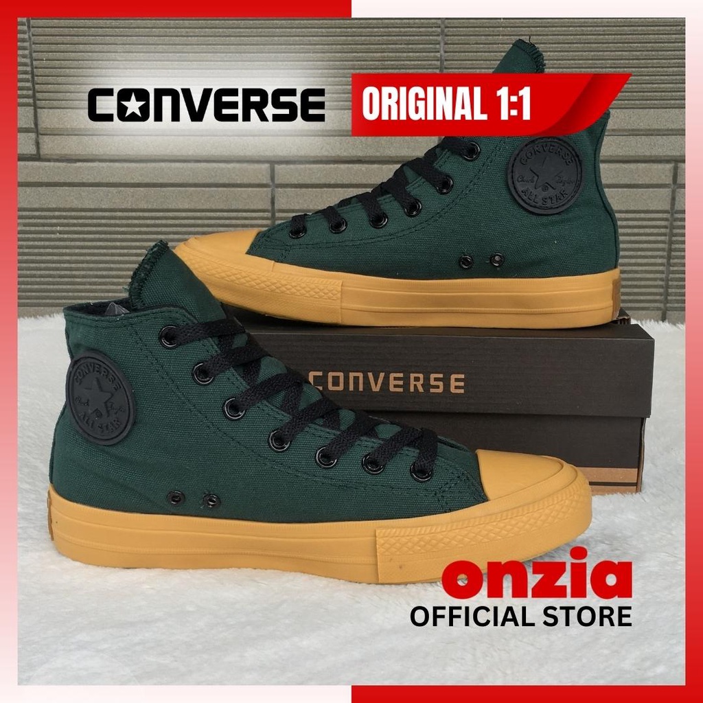 Converse All Star CT High Sepatu Pria Wanita Sneakers Casual dan Sekolah Original - Warna Hijau Army