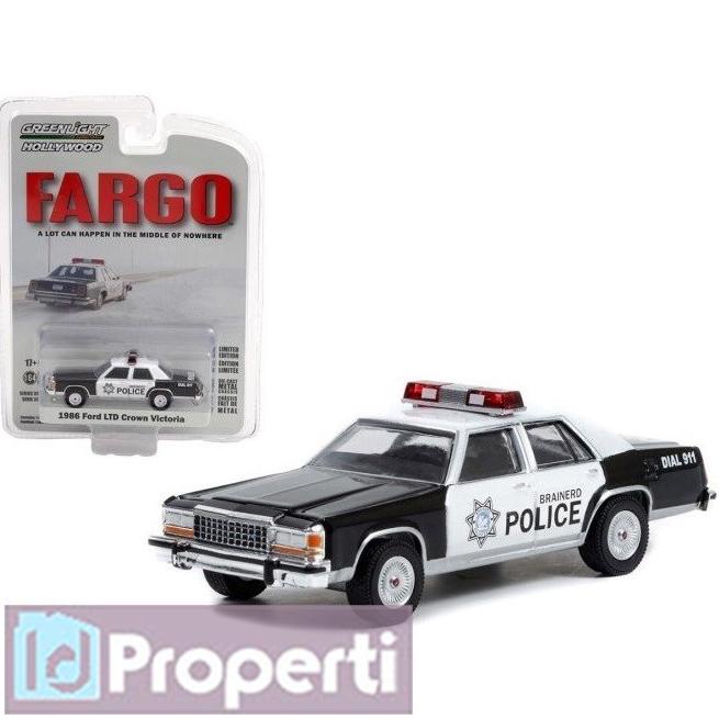 Miniatur Ford Ltd Crown Victoria Fargo 1986 Police Greenlight Diecast