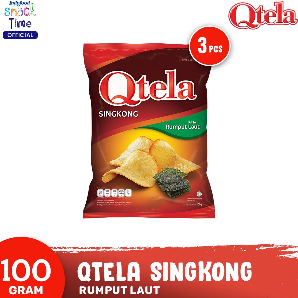 

Pasti Murah.. Qtela Singkong Rumput Laut 100gr - 3 Pcs 0GB