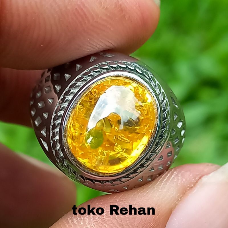 CINCIN BATU PECAH SERIBU KUNING MINIMALIS