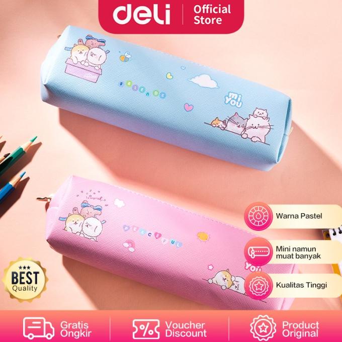 

Deli Pencil Pouch / Tempat Pensil Mi You Warna Pastel Lucu 20 Cm Eh902