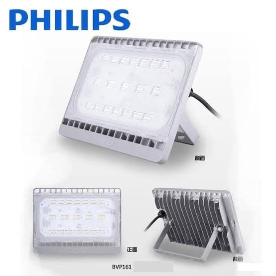 LAMPU SOROT LED Philips LED Floodlight BVP161 50W / 50 Watt Grey