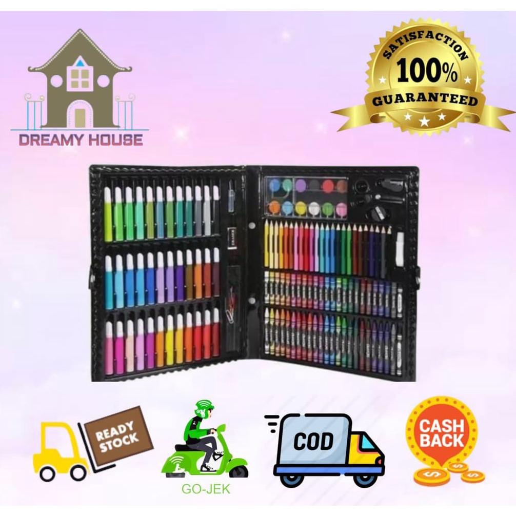 

Dreamyhouse150PCS Crayon Set Pensil Warna dan Alat Gambar / Alat Tulis & Lukis Menggambar Melukis