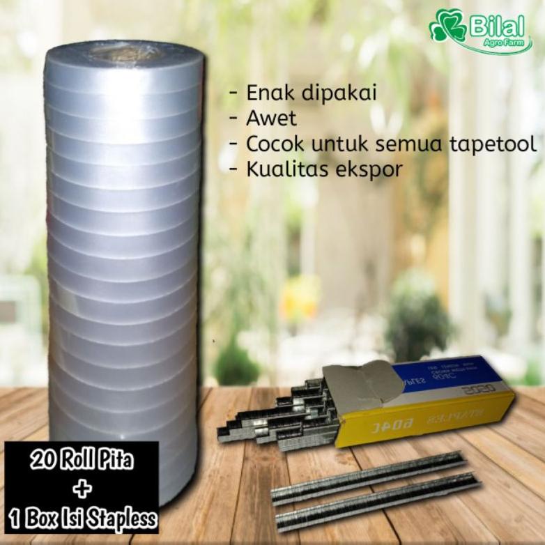 

Trending Paket Pita Tapetool 20 Roll + Isi Staples | Tapetool Tali Tanaman Cabai Tomat Melon Cabe Semangka