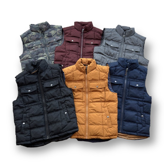 Terlaris Goodfellow Midweight Herringbone Puffer Vest Original Rompi Vespa Pria