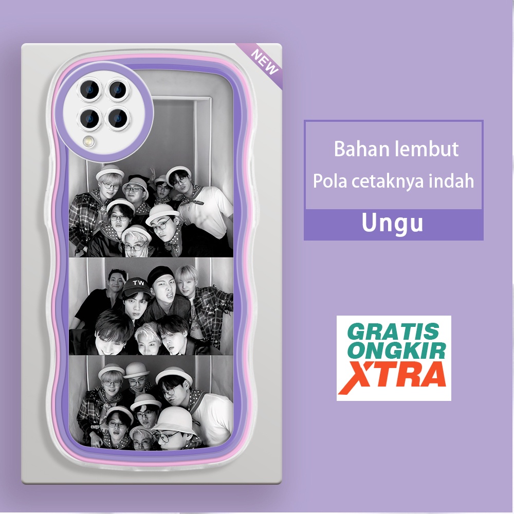 Mulia Samsung M02 M11 M12 M22 M32 M10 M21 M30S M23 5G Casing Ponsel  Pola BTS Korea  warna-warni gel