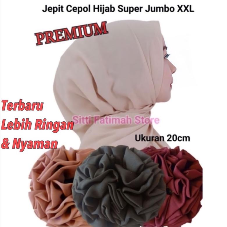 Promo Jepit Cepolan Hijab Turki Super Jumbo Xxl Cepolan Hijab Cepol Mawar Scrunchie Jumbo