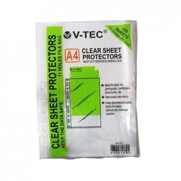 

V-Tec Sheet Protector A4 100Lbr