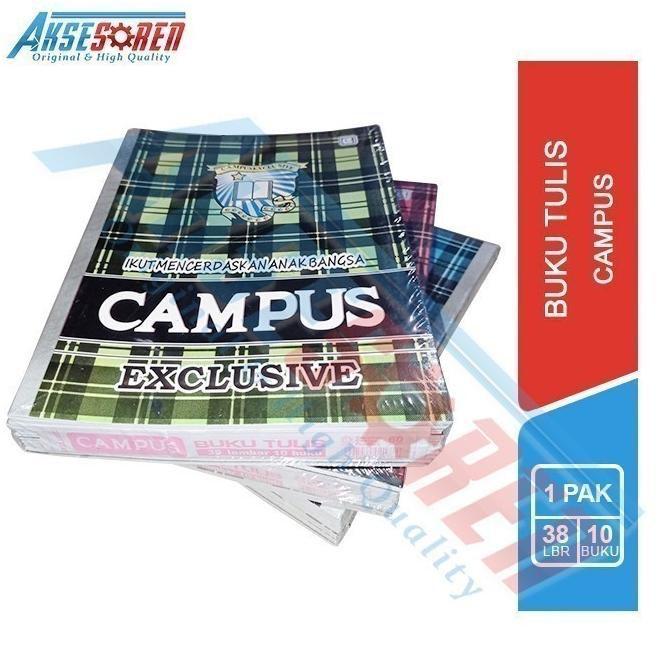 

Buku Tulis Sekolah Campus 38 Lembar [1 Pak] / Buku Kampus Kwarto A5