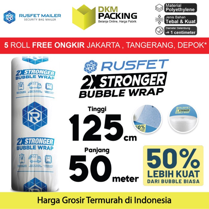 

Bestseller Plastik Bubble Wrap 125Cm X 50M Rusfet Bubblewrap Packing Babel / Roll