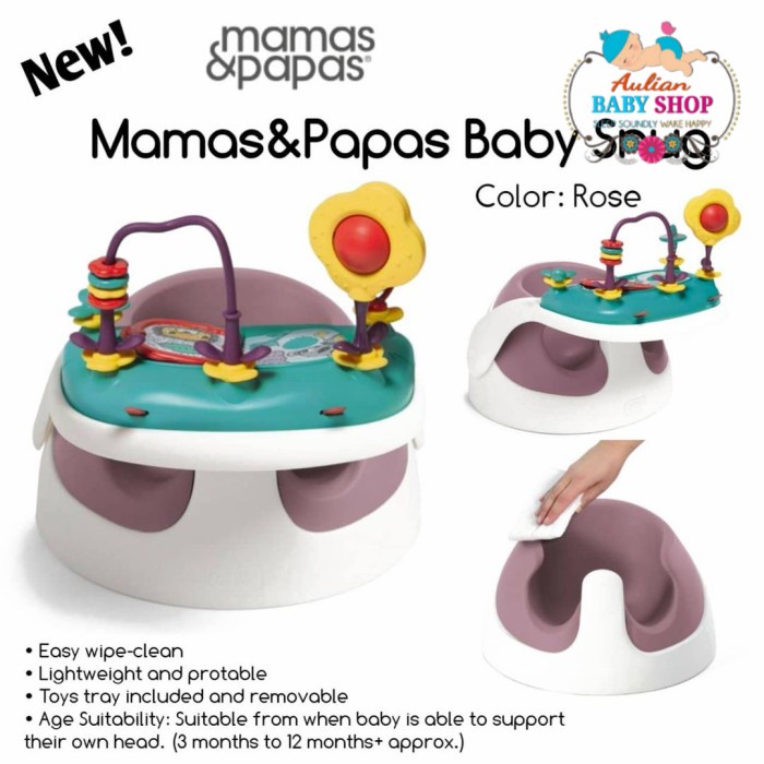 Terlaris Mamas & Papas - Baby Snug Seat And Activity Tray - Rose