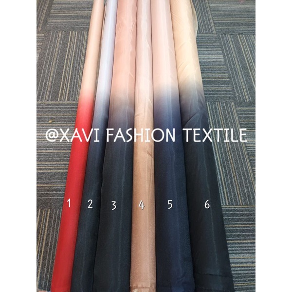 Kain Organza Silk Ombre/Gradasi || Harga Per Setengah Meter(50 cm)