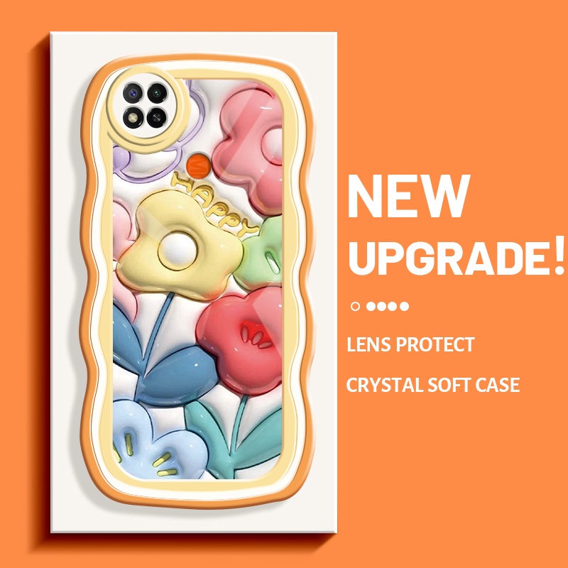 Casing Ponsel untuk Xiaomi Redmi 9C NFC Redmi 8 9A 10C 8A 9T Case pelindung HP kamera 3D penutup pel