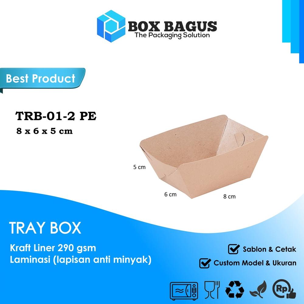 

Terbaru Tray Box Dus Kotak Hampers Makanan Kue Snack 8X6X5 Cm Paper Kraft 290 Gsm Laminasi Wxs