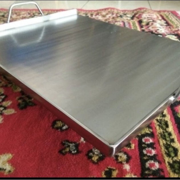 Terlaris Wajan Datar Roti Bakar Kebab Burger 40X50 Stainless Steel 3 List